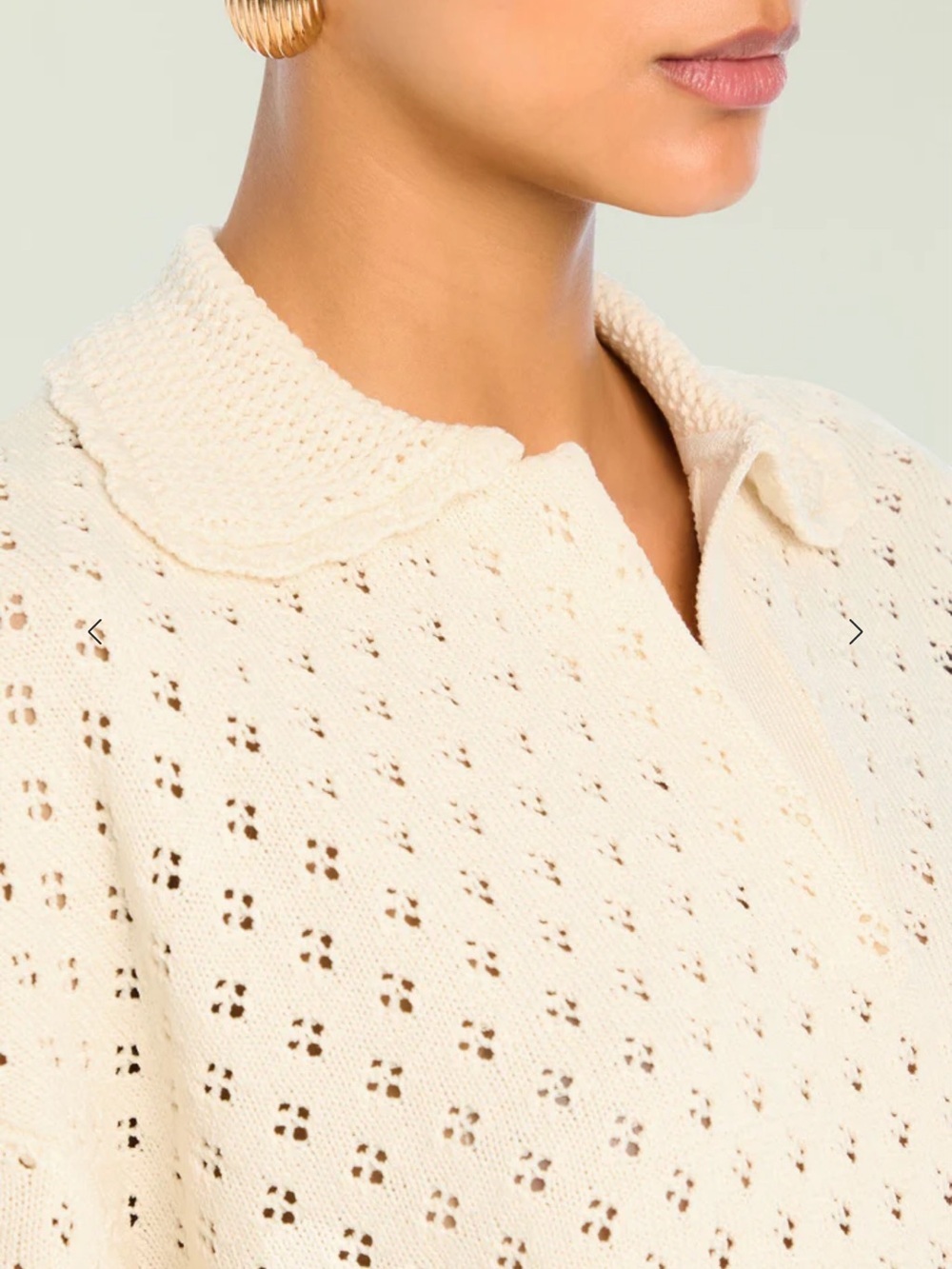 SER.O.YA Cream Knit Sweater and Knit Wide-Leg Pants with Tie Waist NWT - Picture 2 of 9